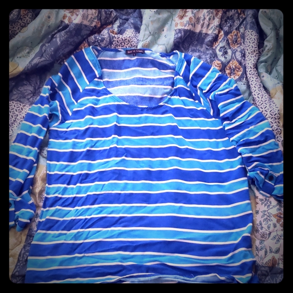 Violet & Claire Striped Blouse (see size notes) M7